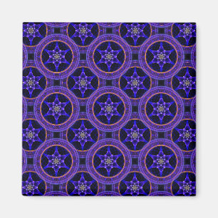 Bloemrijke moderne boho elegante abstracte patroon magneet