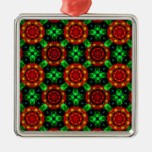 Bloemrijke moderne boho elegante abstracte patroon metalen ornament