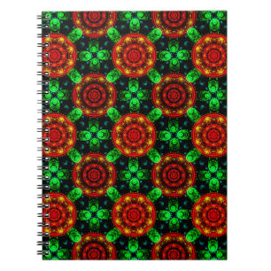 Bloemrijke moderne boho elegante abstracte patroon notitieboek