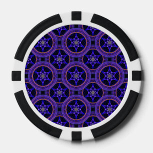 Bloemrijke moderne boho elegante abstracte patroon poker chips