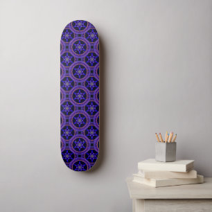 Bloemrijke moderne boho elegante abstracte patroon skateboard