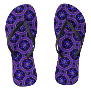 Bloemrijke moderne boho elegante abstracte patroon teenslippers