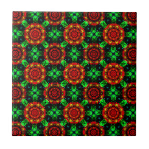Bloemrijke moderne boho elegante abstracte patroon tegeltje