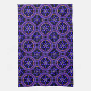 Bloemrijke moderne boho elegante abstracte patroon theedoek