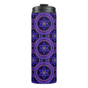 Bloemrijke moderne boho elegante abstracte patroon thermosbeker