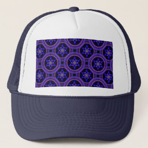 Bloemrijke moderne boho elegante abstracte patroon trucker pet