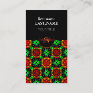 Bloemrijke moderne boho elegante abstracte patroon visitekaartje