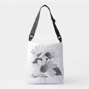 Bloemrijke moderne Daisy stijlvolle neutrale schou Crossbody Tas