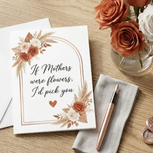 Bloemrijke moederdag citaat als moeders bloemen wa bedankkaart
