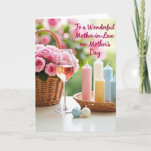 Bloemrijke Moederdag Drank Stilleven Kaart