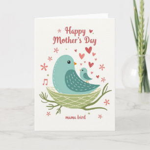 Bloemrijke Moederdag Nestkaart Kaart