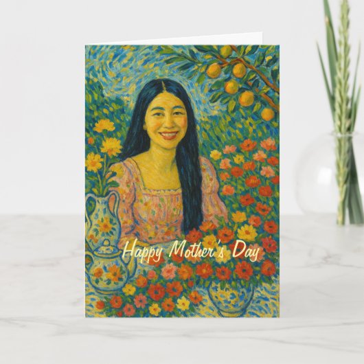 Bloemrijke Moederdagkaart Feestdagen Kaart (Voorkant)