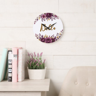 Bloemrijke Naam Klok Kinderkamer Slaapkamer Decora