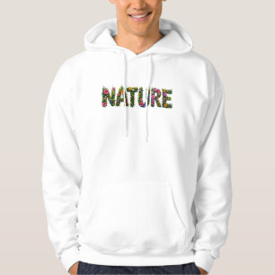 Bloemrijke Natuur Tekst Kunst Hoodie