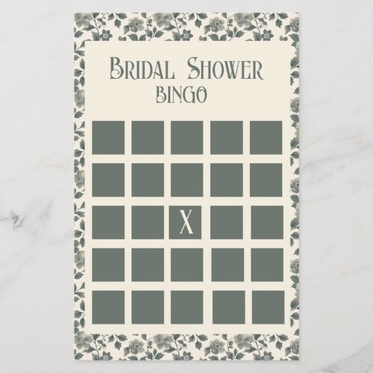 Bloemrijke olijfbloesems in groen en crème flyer (Voorkant)