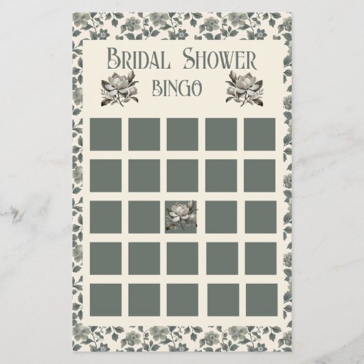 Bloemrijke olijfbloesems in groen en crème flyer (Voorkant)