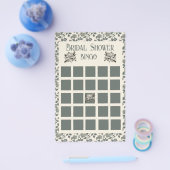 Bloemrijke olijfbloesems in groen en crème flyer (Enkel)