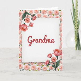 Bloemrijke Oma Dag Kaart