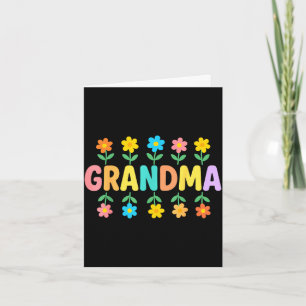 Bloemrijke oma moederdag kaart