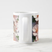 Bloemrijke rand met eigen naam extra grote beker (Achterkant)