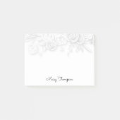 Bloemrijke rand monogram naam post-it® notes (Voorkant)