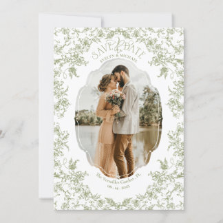 Bloemrijke Romantische Chinoiserie Klassieke Liefd Save The Date