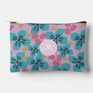 Bloemrijke romantische monogram roze mooie Cut Sew Etui