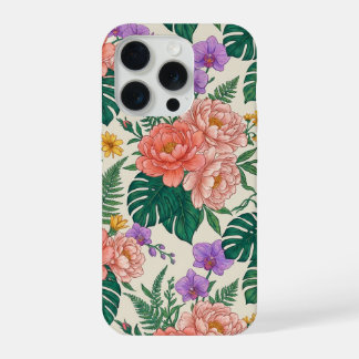 Bloemrijke Roos iPhone 15 Hoesje – Elegant Bloemen iPhone 15 Pro Hoesje