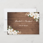 Bloemrijke Rustieke Houten Slingerlichtjes Details Kaart (Achterkant)