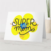Bloemrijke Super Moeder Kaart (Voorkant)