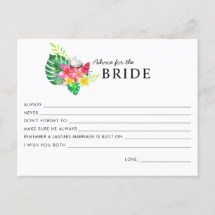 Bloemrijke Tropische Paradijs Advies voor de Bruid Briefkaart