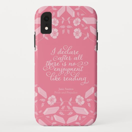 Bloemrijke trots en vooroordeel Jane Austen Boekac Case-Mate iPhone Case (Achterkant)