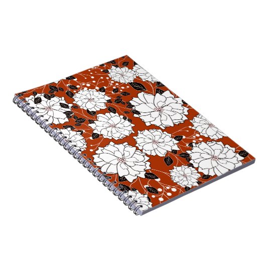 Bloemrijke Uitnodiging: Abstracte Bruiloft Notitieboek (Rechterzijde)