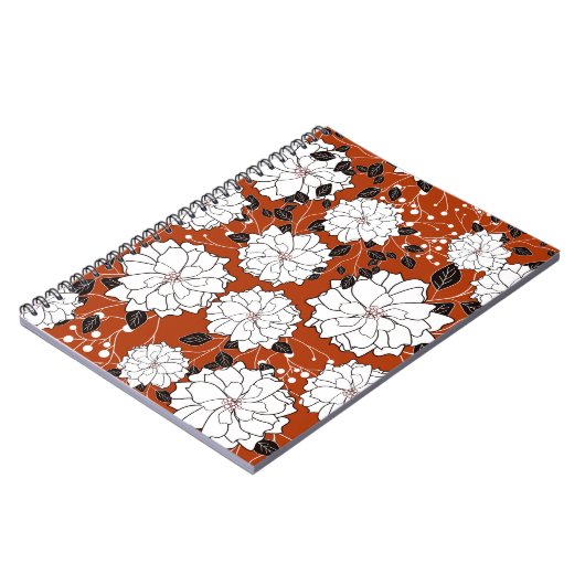 Bloemrijke Uitnodiging: Abstracte Bruiloft Notitieboek (Linkerzijde)