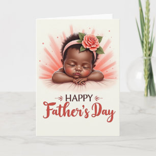 Bloemrijke Vaderdag Babykaart Kaart