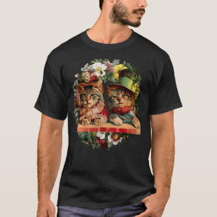 Bloemrijke Victoriaanse Katten Grappige Sarcastisc T-shirt