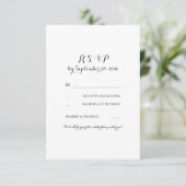 bloemrijke vintage marine huwelijks rsvp (Staand voorkant)