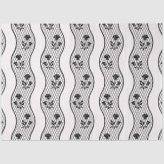 Bloemrijke Vintage Zwarte Kant Decoupage Tissuepap Tissuepapier