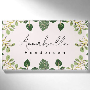 Bloemrijke weelde de elegante naambadge