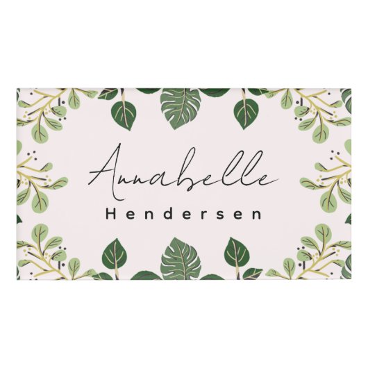 Bloemrijke weelde de elegante naambadge (Voorkant)