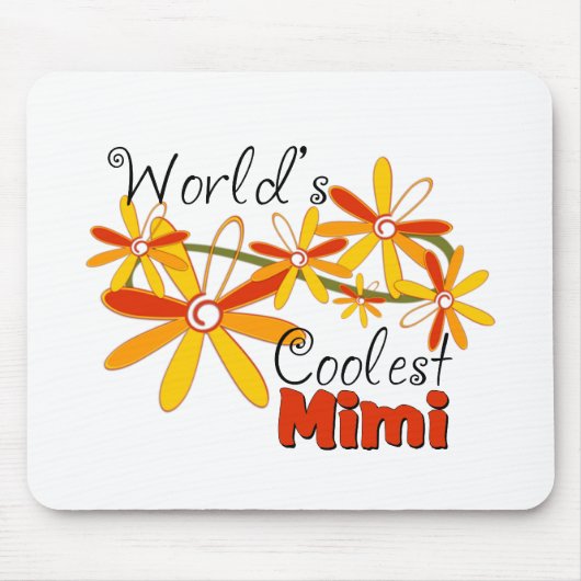 Bloemrijke Werelds Coolste Mimi Muismat (Voorkant)