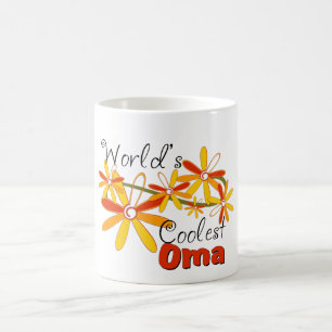 Bloemrijke Werelds Coolste Oma Koffiemok