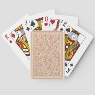 Bloemrijke Wijnranken Roze Roze Gouden Kaartspel Pokerkaarten