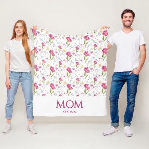 Bloemrijke Wilde Bloem Moeder Gevestigd Fleece Deken