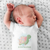 Bloemrijke Zeeschildpad Baby Shower Romper