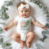 Bloemrijke Zeeschildpad Baby Shower Romper
