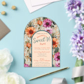 Bloemrijke zoete zestien uitnodiging transparant acryl uitnodigingen (Insitu (Huwelijk))