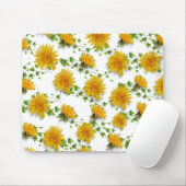 Bloemrijke Zonnebloem Mousepad Muismat (Met muis)