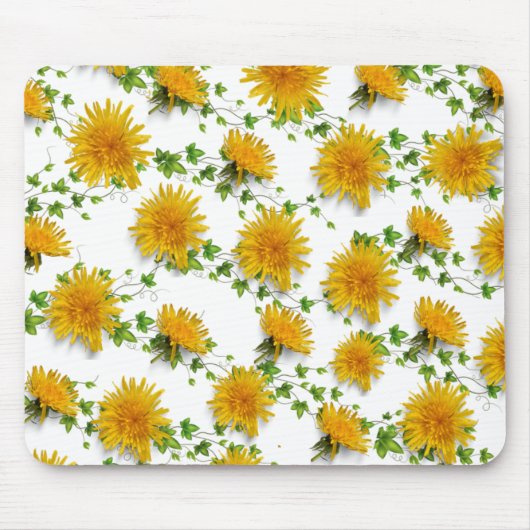 Bloemrijke Zonnebloem Mousepad Muismat (Voorkant)