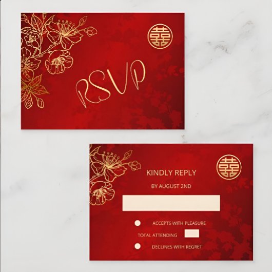 Bloemrood RSVP Chinese bruiloft